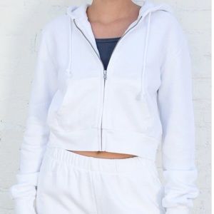 Brandy Melville White Crystal Hoodie